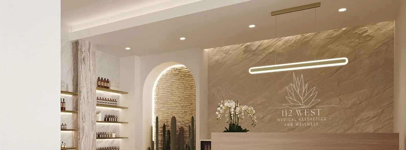 Skin Essentials reception area for medical aesthetics and wellness spa visits