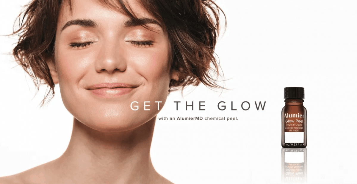 Chemical peel set and skincare bottles